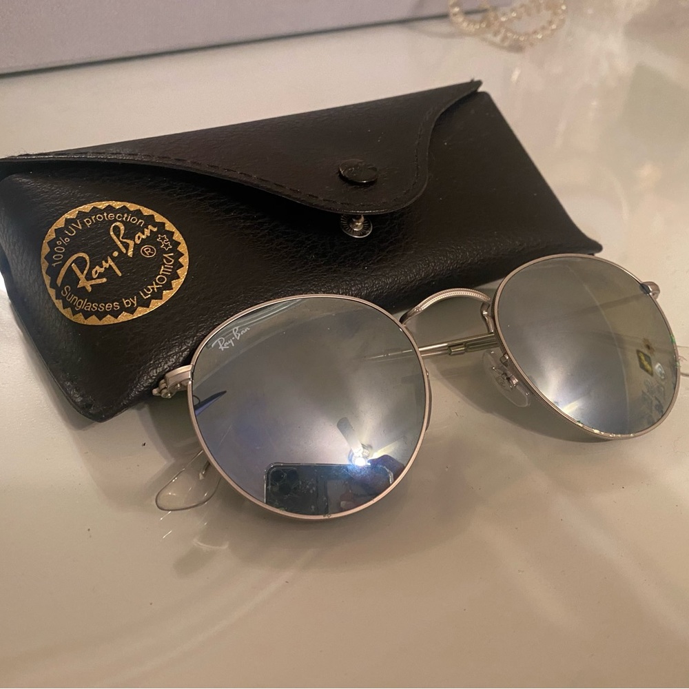 Ray ban round flash lenses